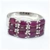 Image 1 : SILVER RUBY(3.15CT) RHODIUM PLATED RING