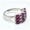 Image 2 : SILVER RUBY(3.15CT) RHODIUM PLATED RING
