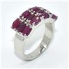 Image 3 : SILVER RUBY(3.15CT) RHODIUM PLATED RING