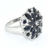 Image 2 : SILVER BLUE SAPPHIRE(3.5CT) RHODIUM PLATED RING