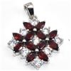 Image 1 : SILVER GARNET(2.35CT) RHODIUM PLATED PENDANT
