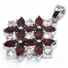 Image 2 : SILVER GARNET(2.35CT) RHODIUM PLATED PENDANT