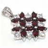 Image 3 : SILVER GARNET(2.35CT) RHODIUM PLATED PENDANT