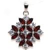 Image 4 : SILVER GARNET(2.35CT) RHODIUM PLATED PENDANT