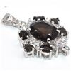 Image 3 : SILVER SMOKEY QUARTZ(4.5CT) RHODIUM PLATED