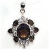 Image 4 : SILVER SMOKEY QUARTZ(4.5CT) RHODIUM PLATED