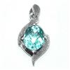 SILVER BLUE QUARTZ(6.3CT) HAND MADE PENDANT