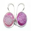 Image 1 : SILVER PINK DRUZY(18.9CT) HAND MADE EARRINGS