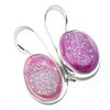 Image 2 : SILVER PINK DRUZY(18.9CT) HAND MADE EARRINGS