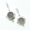 Image 1 : SILVER CHALCEDONY(4.9CT) HAND MADE EARRINGS