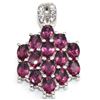 Image 1 : SILVER GARNET(2.95CT) RHODIUM PLATED PENDANT