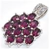 Image 2 : SILVER GARNET(2.95CT) RHODIUM PLATED PENDANT