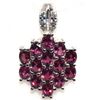 Image 4 : SILVER GARNET(2.95CT) RHODIUM PLATED PENDANT