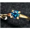 Image 1 : 10K YELLOW GOLD NATURAL BLUE DIAMOND TREATED