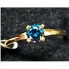 Image 2 : 10K YELLOW GOLD NATURAL BLUE DIAMOND TREATED