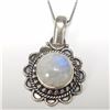 Image 1 : SILVER GENUINE GEMSTONE 16" NECKLACE