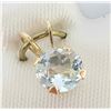 Image 1 : 14K YELLOW GOLD AQUAMARINE PENDANT, MADE IN CANADA