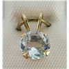 Image 2 : 14K YELLOW GOLD AQUAMARINE PENDANT, MADE IN CANADA