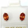 Image 3 : 10K YELLOW GOLD TOPAZ EARRINGS, MADE IN CANADA