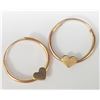 Image 1 : 10K YELLOW GOLD 0.24G HEART SMALL HOOP EARRINGS
