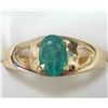Image 1 : 10K YELLOW GOLD EMERALD(0.52CT) 1.43G RING