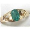 Image 2 : 10K YELLOW GOLD EMERALD(0.52CT) 1.43G RING
