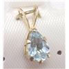 Image 1 : 14K YELLOW GOLD AQUAMARINE(0.75CT) PENDANT