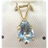 Image 2 : 14K YELLOW GOLD AQUAMARINE(0.75CT) PENDANT