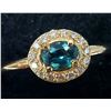 Image 1 : 10K YELLOW GOLD SAPPHIRE(0.33CT) DIAMOND(0.12CT)