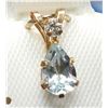 Image 1 : 10K YELLOW GOLD AQUAMARINE(0.7CT) PENDANT