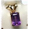 Image 1 : 14K YELLOW GOLD AMETHYST PENDANT