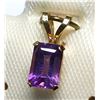 Image 2 : 14K YELLOW GOLD AMETHYST PENDANT