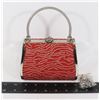 Image 1 : NEW RED AND SILVER SPARKLE ZEBRA DESIGN EVENING