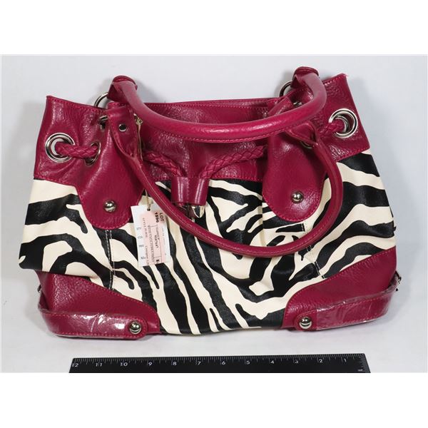 NEW WITH TAGS ZEBRA PRINT STYLE PURSE