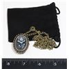 Image 1 : NEW ANTIQUE STYLE ROSE PENDANT WATCH WITH CHAIN