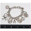 Image 1 : STERLING SILVER CHARM BRACELET