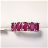 Image 1 : 14K WHITE GOLD NATURAL RUBY(3.5CT) RING (SIZE 6.5)
