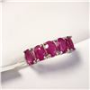 Image 2 : 14K WHITE GOLD NATURAL RUBY(3.5CT) RING (SIZE 6.5)