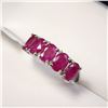 Image 4 : 14K WHITE GOLD NATURAL RUBY(3.5CT) RING (SIZE 6.5)