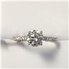 Image 1 : 10K WHITE GOLD WHITE MOISSANITE TESTS LIKE DIAMOND