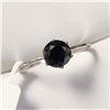 Image 2 : 14K WHITE GOLD BLACK DIAMOND(1CT) RING (~SIZE 6)