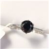 Image 3 : 14K WHITE GOLD BLACK DIAMOND(1CT) RING (~SIZE 6)