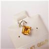 Image 2 : 14K WHITE GOLD CITRINE 5MM PENDANT, MADE IN CANADA