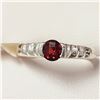 Image 1 : SILVER GARNET(0.4CT) RING