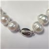 Image 3 : SILVER FRESH WATER PEARL AND CZ 19" NECKLACE