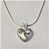 Image 1 : SILVER CZ HEART 17" NECKLACE