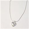 Image 2 : SILVER CZ HEART 17" NECKLACE