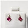 Image 1 : 10K YELLOW GOLD RUBY(0.44CT) DIAMOND(0.06CT)