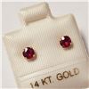 Image 2 : 14K YELLOW GOLD RUBY(0.9CT) EARRINGS