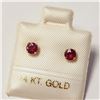 Image 3 : 14K YELLOW GOLD RUBY(0.9CT) EARRINGS